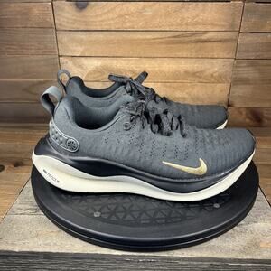 Nike ReactX Infinity Run 4 Low Dark Smoke Grey Metallic Gold Women's Size 7